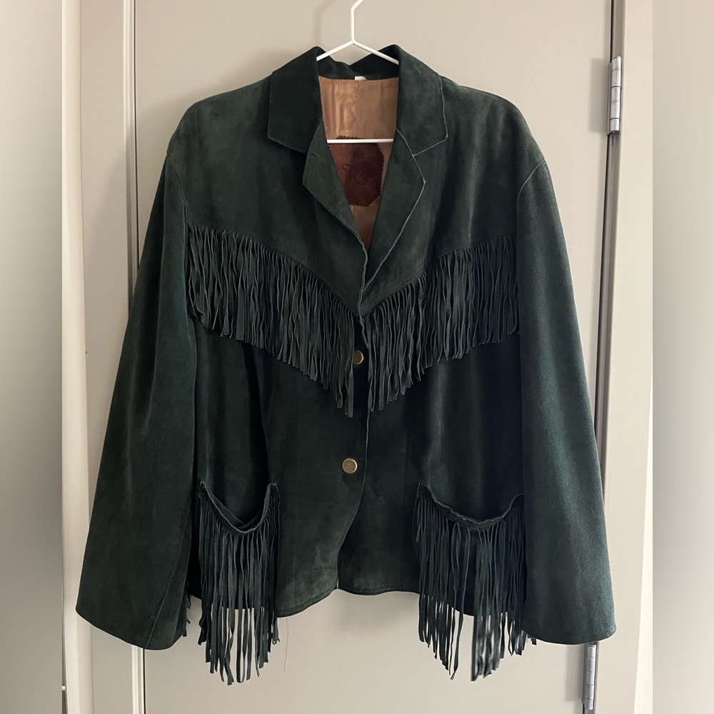 Vintage fringe suede jacket